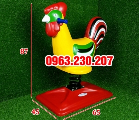Thú nhún lò xo mầm non Gà Trống